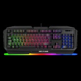 Spirit of Gamer PRO-K5 105 gomb, RGB, USB, 19 anti-ghost, fekete gamer billentyűzet