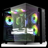 Spirit of Gamer Számítógépház - BANDIT GT (fekete, ablakos, 3x12cm ventilátor, alsó táp,  ATX, 1x USB-C, 3x USB-A)