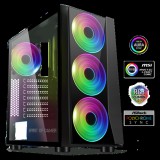 Spirit of Gamer Számítógépház - GHOST III RGB (fekete, ablakos, 4x12cm ventilátor, ATX, mATX, 2xUSB3.0, 1xUSB2.0)