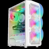 Spirit of Gamer Számítógépház - REBEL XT White (fekete, ablakos, 4x12cm ventilátor, alsó táp,  ATX, 1xUSB3.0, 2xUSB2.0)