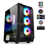 SPIRIT OF GAMER Számítógépház - Rogue VI RGB (fekete, ablakos, 8x12cm ventilátor, alsó táp,  ATX, 1xUSB3.0, 2xUSB2.0) (SPIRIT_OF_GAMER_8003RA)