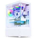 Spirit of Gamer Számítógépház - SPECTRA Arctic (fehér, ablakos, 3x12cm ventilátor, alsó táp, ATX, 1xUSB3.0, 2xUSB2.0)