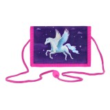 Spirit: Pegazus mintás lila tépőzáras pénztárca 12,5x8,5cm