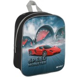 Spirit: Speed Monster piros sportkocsi 3D mintás ovis lekerekített hátizsák 30x25x12cm