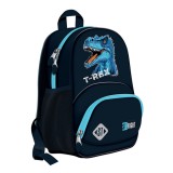 SPIRIT St.Right Kék T-Rex mintás iskolatáska, hátizsák BP70 32x22x11,5cm