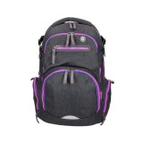 Spirit: Stinger sötétszürke-lila prémium ergonomikus iskolatáska hátizsák