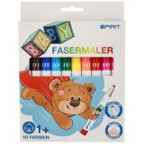 Spirit: Színes bébi 10db-os kimosható filctoll szett