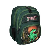 Spirit: T-Rex dinoszauruszos zöld színű ergonómikus iskolatáska
