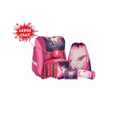 Spirit: Unikornis LED-es, 3D mintás iskolatáska, hátizsák 5db-os szett