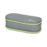 Spirit: Világos szürke színű ovális emeletes tolltartó 23x10cm