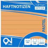 Spirit: Vonalas pasztell narancssárga 100 lapos öntapadós jegyzettömb 75x75mm