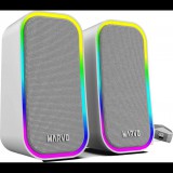 SPK MARVO Havoc 20 vezetékes hangszóró - fehér - RGB viágítás (SG-285 GY)