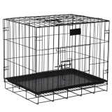 Springos összecsukható fém állatketrec, kennel 60x50x42 cm