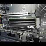SSD hűtő Akasa M.2 NVMe hűtőborda Fekete (A-M2HS01-BK) - SSD hűtés