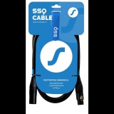 SSQ XX7 3-tűs XLR Apa - 3-tűs XLR Anya Kábel (7m) - Fekete (SS-1409)