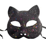 ST Csillámos cica maszk fekete
