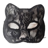 ST Csipkés cica maszk fekete