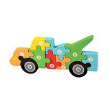ST Montessori 3D fa kirakós, puzzle Vontatóautó