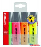 STABILO BOSS Original szövegkiemelő készlet – 4 élénk szín a hatékony kiemelésért