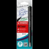 STABILO dr!ver medium szett, 4 db, zöld, piros, kék, fekete (4006381615006)