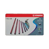 Stabilo: Pen 68 fém dobozos filctoll készlet 10db-os