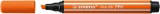 STABILO "Pen 68 MAX" 1-5 mm, vágott hegyű sötét narancssárga Rostirón