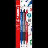 STABILO pointball colorful, kék, fekete és piros – 3 darabos készlet (4006381626514)