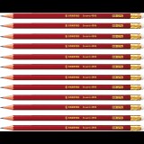 STABILO Swano, piros ceruza radírral, 12 db (4006381123693)