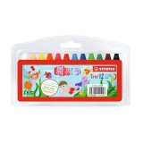 Stabilo Trio háromszögletű 12 db-os vegyes színű olajpasztell kréta készlet