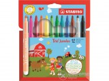 Stabilo Trio Jumbo filctoll készlet, 12 szín
