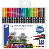 STAEDTLER Fasermaler D.spitze permanent 18ST (3187 TB18)