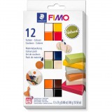 Staedtler FIMO Soft Natural Égethető gyurma készlet 12x25g - 12 különböző szín (8023 C12-4)