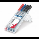 STAEDTLER "Lumocolor 316 F" Alkoholmentes marker OHP 0.6 mm 4 különböző szín (316 WP4) (316 WP4)