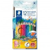 Staedtler Noris Club Hatszögletű Akvarell ceruza készlet ecsettel 12 db (144 10NC12)