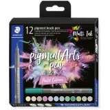 Staedtler Pigment brush 371 Ecsetirón készlet - Vegyes pasztell színek (12 db / csomag) (371 C12-2)