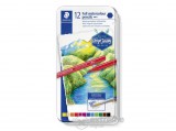 Staedtler Steadtler Design Journey akvarell hatszögletű ceruza készlet, fém doboz, 12 különböző szín