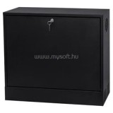 STALFLEX CR19-3U-180-B 19" 3U 180mm mély fekete fém ajtós fali rack szekrény (CR19-3U-180-B)