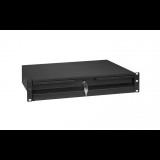 Stalflex rack szekrény fiók 2U 19" fekete (RD19-2U-B) (RD19-2U-B)