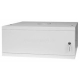 STALFLEX RC19-4U-450MG 19" 4U 450 mm mély lapra szerelt szürke fém ajtós fali rack szekrény (RC19-4U-450MG)