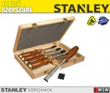 Stanley BAILEY 5 részes fadobozos véső készlet - szerszám