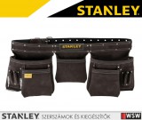 Stanley bőr dupla szerszámos öv táska - munkaeszköz kiegészítő