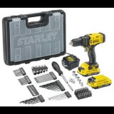 STANLEY SFMCD700D2A-QW - AKKUS ÜTVEFÚRÓ-KÉSZLET 2 AKKUMULÁTORRAL, TÖLTŐVEL, TOKKAL, BITTEL ÉS TARTOZÉKOKKAL (SFMCD700D2A-QW)