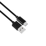 Stansson CZ-234-D 3 m, USB 2.0, USB A apa - USB C apa Fekete kábel