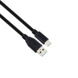 Stansson CZ-248-D USB-A apa - USB-C apa 3.2 Adat és töltőkábel - Fekete (2m) (CZ-248-D)