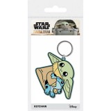 Star Wars Mandalorian - Bébi Yoda aranyos PVC kulcstartó