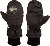 Starling print egyujjas gyerek téli kesztyű, fekete sc-18972