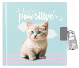 Starpak Cicás napló kulccsal, 13x13cm, pawsitive