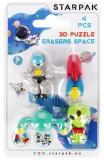 Starpak Radírok, 3D puzzle, 4 db-os, space