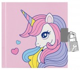 Starpak Unikornis napló kulccsal, 13x13cm, rózsaszín (558484)