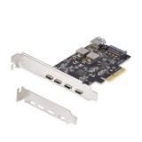 Startech 5-Port USB PCIe Card, USB 3.2 10Gbps, PCI Express Card with 4x USB-C Ports, 1x USB-A Internal Port PS4C3IA3-USB-C-CARD